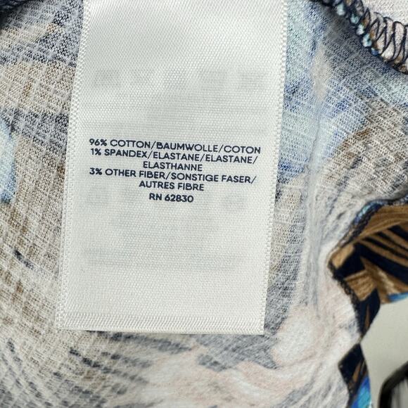 Lands End Womens 2X Hawaiian Midi Dress A-line Floral Short Sleeve Soft Pockets - Picture 4 of 11